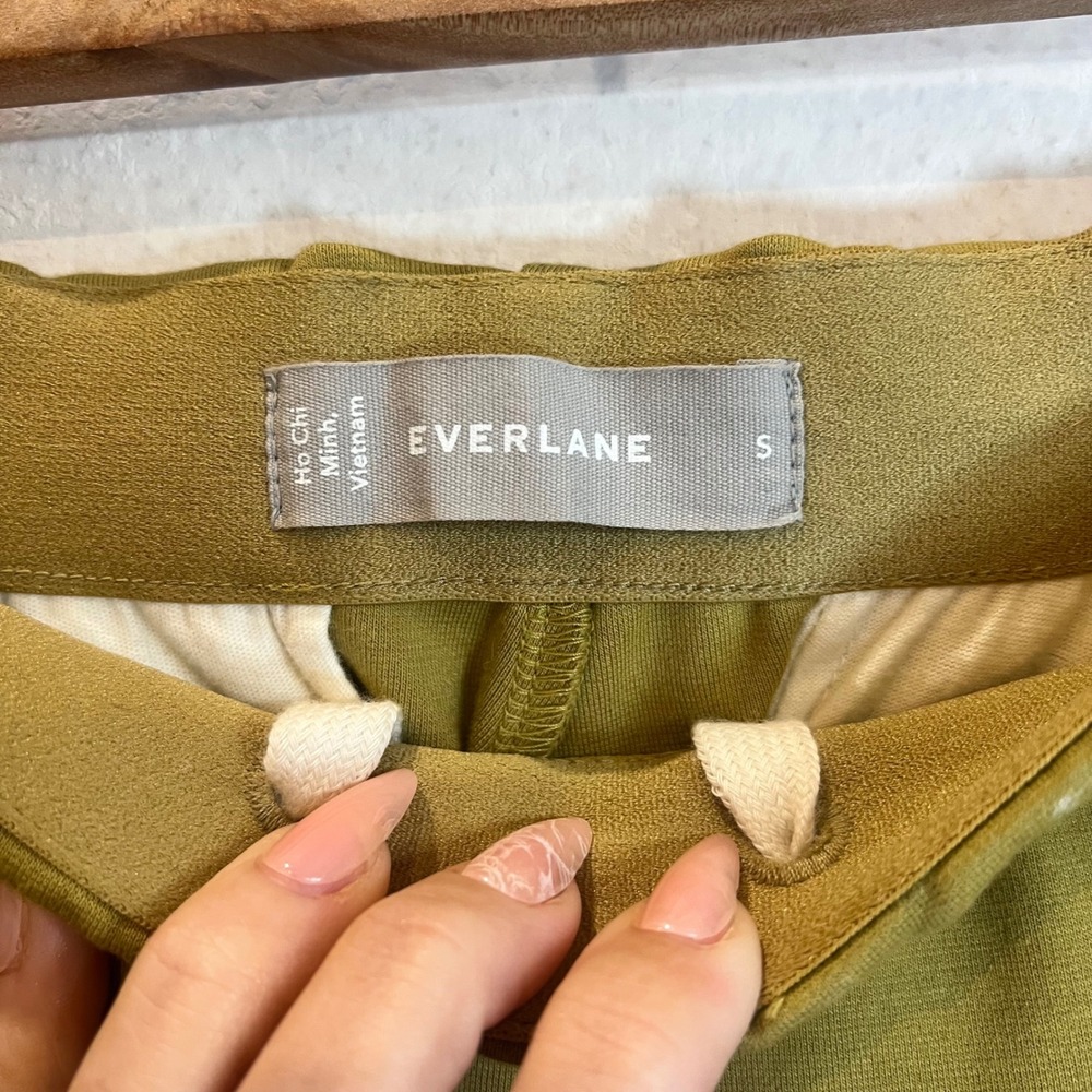Everlane The Dream Pant Mustard Yellow Pintuck Tapered Elastic Waist Womens S - Picture 4 of 6